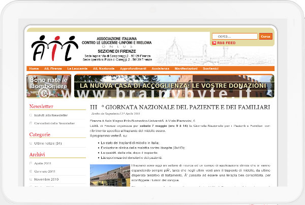 Sito web per associazione onlus a Firenze