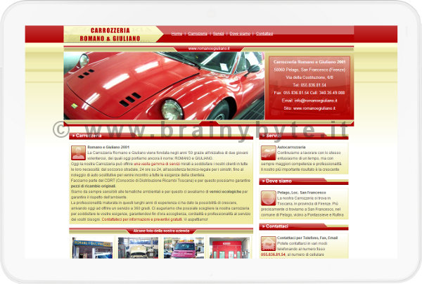 Sito web per autocarrozzeria pelago a Firenze