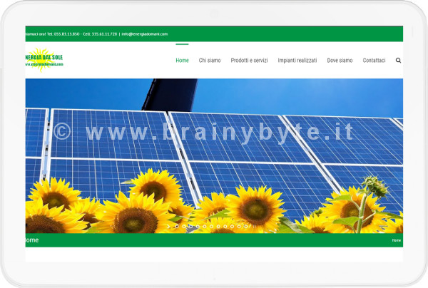 Sito web per azienda di impianti fotovoltaici a Firenze