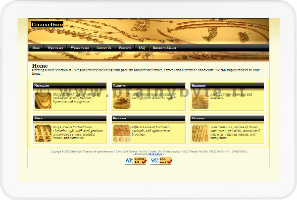 Sito web per negozio di gioielleria a Firenze