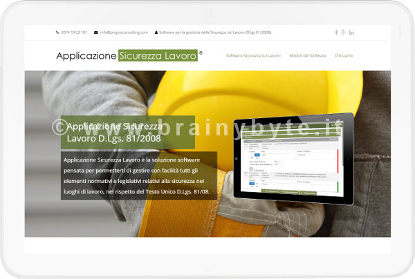Sito web per software sicurezza sul lavoro a Prato