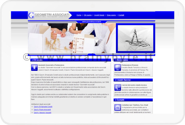 Sito web per studio di geometri a Pontassieve